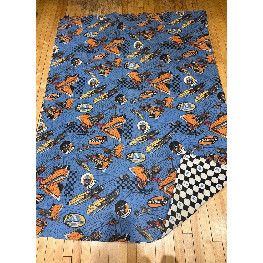 Star Wars VTG Y2K twin comforter blanket pod racing sebulba anakin skywalker